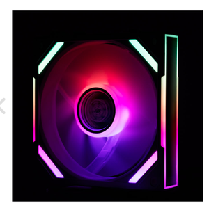 พัดลมเคส SilverStone Magic Mirror 120 ARGB สีดำขาว หมุนได้สองทิศทาง ขนาด 120 มม. พัดลม RGB แบบ Addressable PWM พร้อมกรอบกระจก - Product Image 4