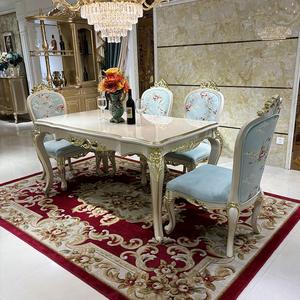 <span class=keywords><strong>Table</strong></span> à manger française <span class=keywords><strong>en</strong></span> bois massif combinaison rectangulaire européenne <span class=keywords><strong>table</strong></span> à manger décontractée pour <span class=keywords><strong>6</strong></span> personnes - Product Image 3