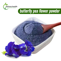 Makanan kelas organik pasokan alam kupu-kupu kacang bunga bubuk biru Matcha bubuk