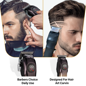 Hot New người đàn ông chuyên nghiệp của không dây điện cắt tóc cắt tóc tiếng ồn thấp râu tông đơ LED hiển thị hiệu quả cao Hot Bán - Product Image 3