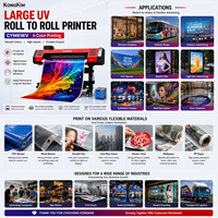 Máquina de Impresión UV Industrial de Rollo a Rollo de 5 pies y 6 pies (1.3m y 1.6m) con Tinta de 6 Colores CYMKWV para Papel Fotográfico, Pancartas Flexibles, Vinilos Adhesivos