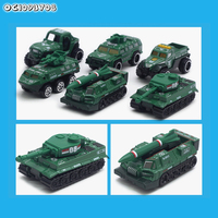 1:64 Ölçekli Döküm İnşaat Modelleri Serbest Tekerlekli Oyuncak Arabalar Yeşil Ordu Metal Askeri Tank Oyuncak Araç Seti Çok Satanlar İçin