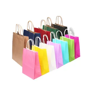 Sacs en papier <span class=keywords><strong>kraft</strong></span> brun uni 100 % biodégradables, résistants, pour légumes et courses - Product Image 1