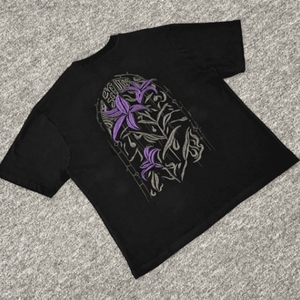 T-shirt Bestseller Derschutze Awakening V2 da <span class=keywords><strong>Uomo</strong></span>, Estiva <span class=keywords><strong>Casual</strong></span> a Maniche Corte, Pesante con Ricamo Floreale - Product Image 1