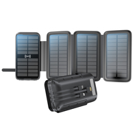 Nouveau Produit 2025 OEM 43800mAh Grande Capacité 16000mAh Banque d'alimentation solaire sans fil pliable portable étanche 20000mAh