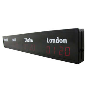 ساعة حائط ليد رقمية توقيت عالمي من ييتشي ساعة حائط بشاشة ليد ساعة حائط للفنادق ومنطقة المطار - Product Image 2