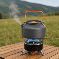 Ensemble de cuisine de camping en aluminium, casserole, poêle, bouilloire, pliable, portable pour la randonnée, le barbecue