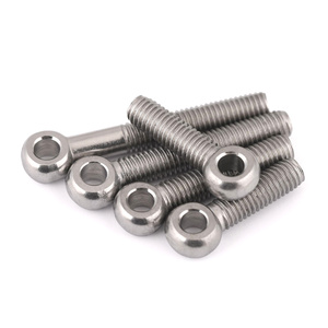 3/8 Acero inoxidable acero al carbono C45 vástago largo de alta resistencia perno de ojo redondo forjado en frío perno de ojo regular doblado - Product Image 3