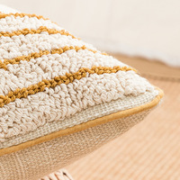 Housse de coussin décorative en toile de coton moderne HY7 pour la décoration de la maison, canapé