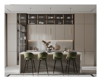 Égouttoir à vaisselle électrique à capteur tactile intelligent verre trempé profil gola armoires de buffet de cuisine poignées de luxe