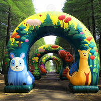 Arche gonflable T-Rex Kid Dinosaur Amusement Park Dinosaur Zoo Airblow Advertising Inflatable Archway