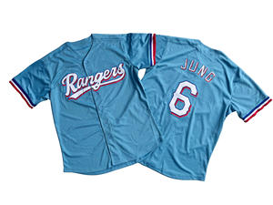 Maillot de baseball personnalisé pour <span class=keywords><strong>homme</strong></span>, cousu, Texas Ranger, Adolfo <span class=keywords><strong>Garcia</strong></span> # 53 Corey Seager # 5 Marcus Semien # 2 Jacob Degrom # 48 - Product Image 5