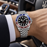 Montre-bracelet automatique pour homme, étanche, personnalisable, avec logo, mouvement mécanique, acier inoxydable