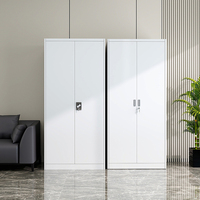 Armoire de classement en acier métallique de haute qualité Homniture à 2 portes avec placard de rangement pour usage de bureau
