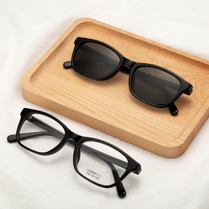 Gafas de acetato <span class=keywords><strong>retro</strong></span> con logotipo personalizado, monturas de gafas, gafas cuadradas con Forma de cara de diamante, a la moda - Product Image 1