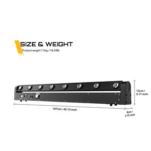 Barre Lumineuse à Faisceau LED 8 Yeux 8x12W RGBW 4en1, Lyre à Faisceau Mobile pour Éclairage Scénique de Club et <span class=keywords><strong>Disco</strong></span> - Vendeurs les Mieux Notés - Product Image 4