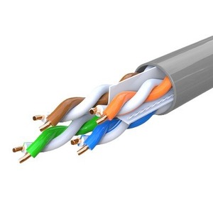 สายเคเบิลเครือข่าย Cat6 0.55 มม. ทองแดงบริสุทธิ์ สายอีเธอร์เน็ตความเร็วสูงสำหรับการส่งข้อมูลคอมพิวเตอร์ ปลอกหุ้ม PVC แบบไม่ป้องกัน - Product Image 4