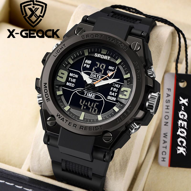 High Quality LED Digital Quartz Men's Watch with Silicone Strap, Fashionable and Casual Multifunctional Sports Watch