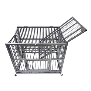 गर्म बिक्री सस्ती 43 "स्थिर भारी शुल्क मजबूत धातु लोहे के बड़े कुत्ते के घर पालतू केनेल कुत्ते ट्रे के साथ crat cate - Product Image 4