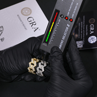 Diamanttester-geprüfter VVS Moissanit Cuban Ring für Herren, Großhandelspreis, vergoldeter 925er Sterlingsilber Schmuckring für Männer