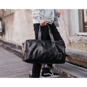 Sac de sport en cuir PU grande capacité personnalisé avec séparation humide/sec, sac de <span class=keywords><strong>voyage</strong></span> portable pour les courts séjours, tendance - Product Image 6