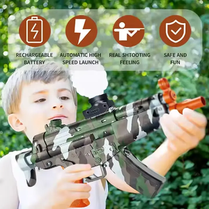 Giocattolo da Esterno Fai-da-Te, Modello di Pistola Spara Palline MP5K, Pistola ad Acqua Elettrica a Fuoco Continuo per Bambini - Product Image 5