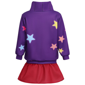 Disfraz de Cosplay de Mabel Pines de Gravity Falls, Conjunto de Sudadera Morada y Falda Roja para Niñas, Traje de Halloween - Product Image 1