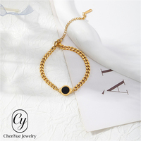 Bracelet rond simple en acier inoxydable pour femme, style tendance et cool, design personnalisé