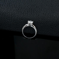 Bague de fiançailles en or blanc 18 carats avec diamant de laboratoire VVS couleur D certifié IGI, bijoux de mariée