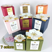Boîte à bonbons romantique pour mariage, emballage en papier texturé spécial, boîte cadeau pour chocolats et friandises avec design personnalisé