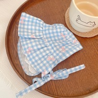 Chapeau à carreaux mignon pour chat, couvre-tête pour animaux de compagnie, casquette à carreaux pour petits chiens, chiots, chatons, accessoires