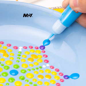 10.5ML 3D arte creativa <span class=keywords><strong>vernice</strong></span> 6 colori Set bambini lavabile Non tossico <span class=keywords><strong>vernice</strong></span> colorata per Graffiti bambola zaino <span class=keywords><strong>scarpe</strong></span> - Product Image 4