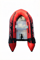 Bateau pneumatique pliable de 10 pieds avec accessoires complets, y compris pompe, sac et kit de réparation, adapté à 5 personnes.