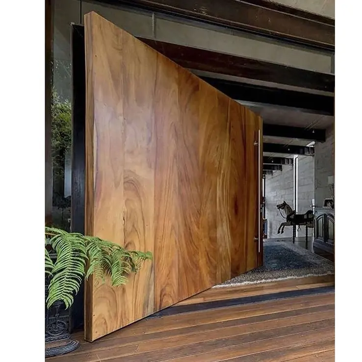 Real Villa HARGA TERBAIK Pintu Eksterior Pintu Masuk Tahan Api Pintu Masuk Pivot Pintu Depan Daun Ganda Pintu Kayu Solid