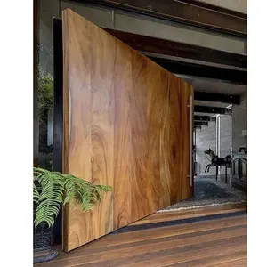 असली विला सबसे अच्छी कीमत प्रवेश द्वार बाहरी दरवाजा आग प्रतिरोधी प्रविष्टि धुरी सामने दरवाजे डबल पत्ती ठोस लकड़ी के दरवाजे