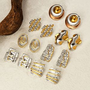 Nouvelle collection européenne et américaine en acier inoxydable, design color-block de niche, sensation haut de gamme, couleurs assorties, tendance mode, fait main, Noël - Product Image 6