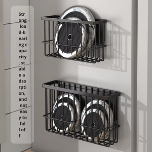 ชั้นเก็บของในครัวติดผนังสไตล์ทันสมัยของ <span class=keywords><strong>NFS</strong></span> ที่จัดเก็บโลหะแม่เหล็กช่วยประหยัดพื้นที่ - Product Image 5