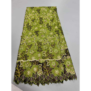 花式钻石Guipure法国绳蕾丝面料高品质尼日利亚Tissu Brocard面料 - Product Image 5