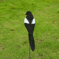 Décoys d'oiseaux en plastique pour extérieur, magpies réalistes floqués, pour la chasse aux oiseaux dans la cour, le jardin, la pelouse, décoration