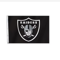 Drapeaux imprimés rectangulaires double face des Raiders de Las Vegas 3*5 pieds pour événements sportifs MLB NBA NHL, bannière triangulaire