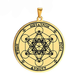 Collier pour homme en acier inoxydable avec sceau de la vie de l'archange Mélatron, ange de Salomon, amulette de la Kabbale, bijoux viking - Product Image 6