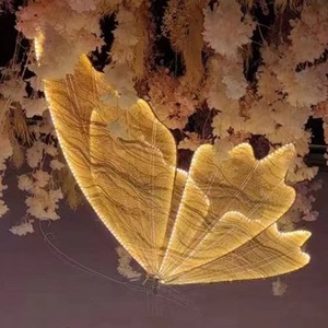 ปีกผีเสื้อเรืองแสง ไฟ AC ดีไซน์ทันสมัย ทนทาน เป็นมิตรกับสิ่งแวดล้อม ของตกแต่งงานแต่งงานสุดหรู ไฟ LED ตกแต่งรูปผีเสื้อแบบตั้งพื้น - Product Image 3