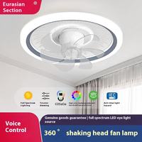 Ventilateur oscillant de 42 pouces avec télécommande, 7 pales, moteur DC entièrement en cuivre, LED, 6 vitesses, intensité réglable pour chambre à coucher