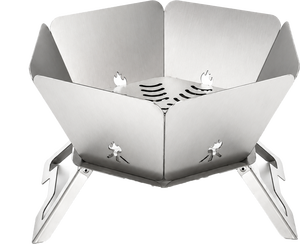 Portable Stainless Steel Camping Fire Pit <b>Grill</b> Stand with Foldable Legs and <b>Mesh</b> Rack - Product Image 1
