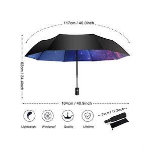 Parapluie pliable automatique léger 8K à 3 sections, moderne, pour le voyage, avec protection solaire, vente en gros - Product Image 3