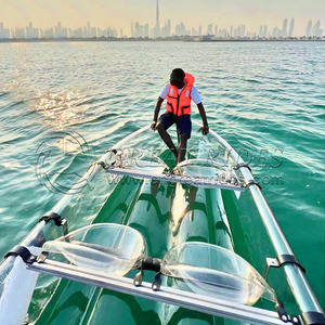 Kayak touristique à fond de verre PC grand voir le fond canoë de bonne performance bateau cristallin avec moteur - Product Image 6
