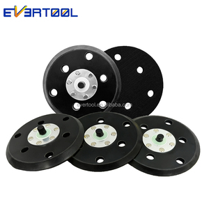EVERTOOL 5 inç 6 delik parlatma pedi PU cırt cırt rastgele Orbital zımparalama zımparalama için zımpara pedi - Product Image 5