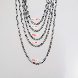 Hip Hop Damen- und Herren-Trendige Dicke Kette Edelstahl Halskette Gold und Silber Cuban Chain Schmuck Accessoires Heißer Verkauf - Product Image 4