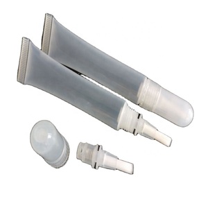 Cosmetic 10ml Custom Squeeze Lip <b>Gloss</b> Tubes Nail Polish Plastic Tubes with Brush Tip - Product Image 6