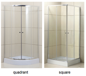 10cm Adjustment Commercial Premium Corner Entry Easy Sliding Shower Door 6mm Tempered Glass Shower Room